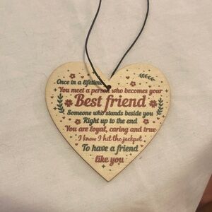 Best friend wooden ornament.